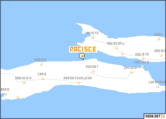 map of Račišće