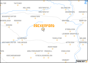 map of Rackenford