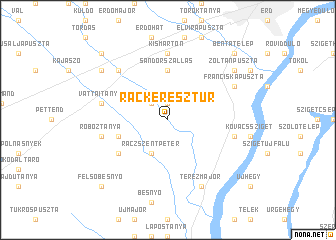 map of Ráckeresztúr