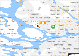 map of Råcksta