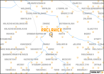 map of Racławice