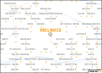 map of Racławice