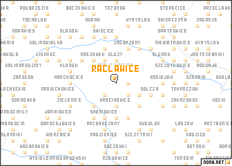 map of Racławice