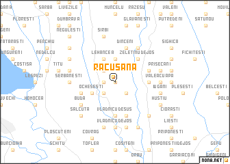 map of Răcuşana