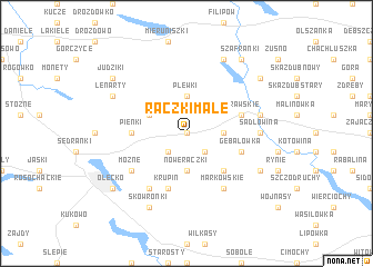 map of Raczki Małe