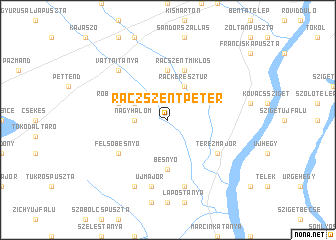 map of Ráczszentpéter