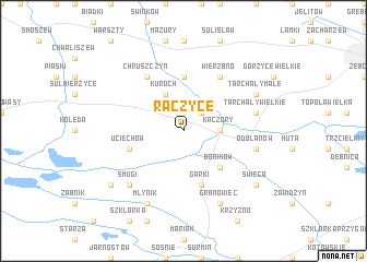 map of Raczyce