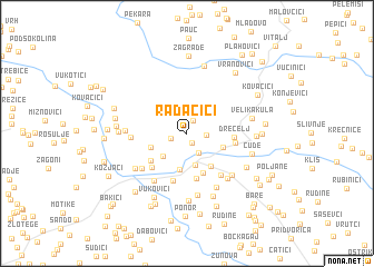 map of Radačići