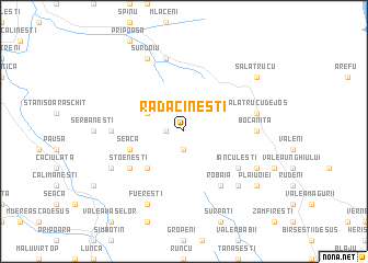 map of Rădăcineşti