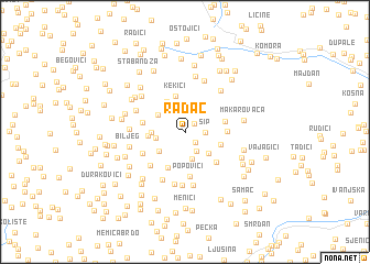 map of Radač