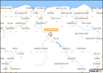 map of Rádago