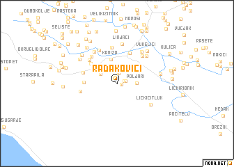 map of Radakovići