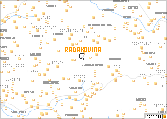 map of Radakovina