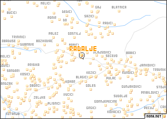 map of Radalje