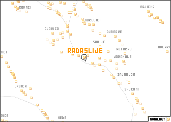 map of Radaslije