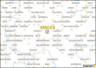 map of Radčice