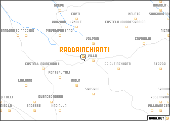 map of Radda in Chianti