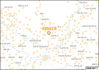 map of Radeća