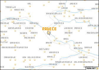 map of Radeče