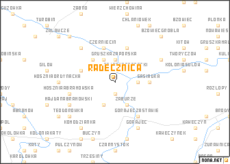 map of Radecznica