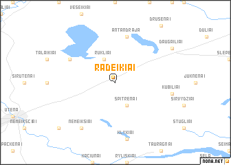 map of Radeikiai