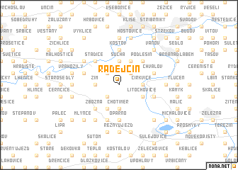 map of Radejčín