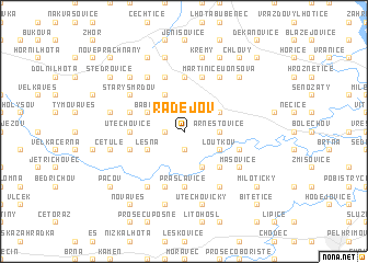 map of Radějov