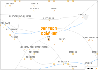 map of Rādekān