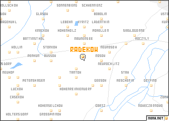 map of Radekow