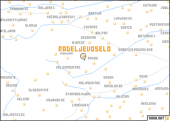 map of Radeljevo Selo