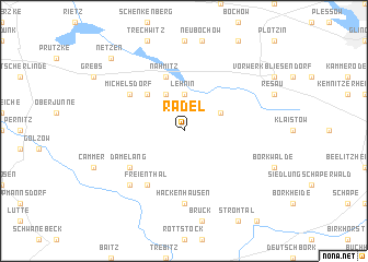 map of Rädel