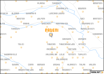 map of Rădeni