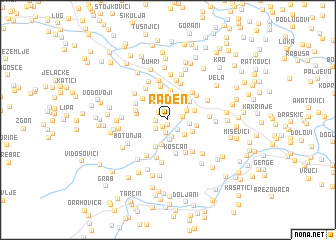 map of Rađen