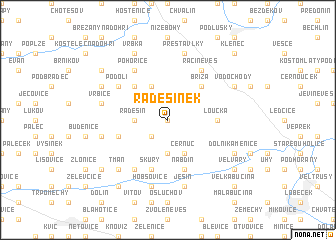 map of Radešínek