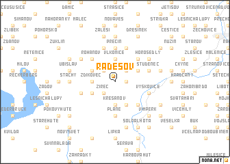 map of Radešov