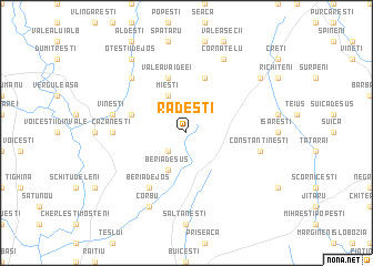 map of Rădeşti