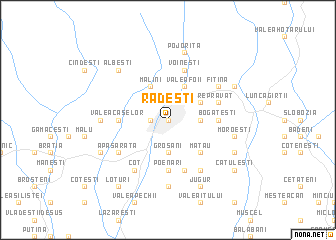 map of Rădeşti