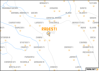 map of Rădeşti