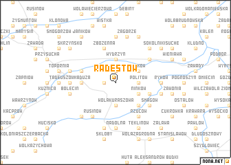 map of Radestów