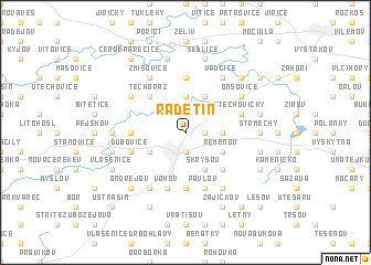 map of Radětín