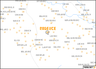 map of Radevce