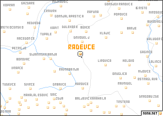 map of Radevce