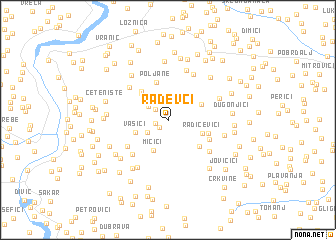 map of Radevci