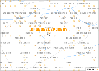 map of Radgoszcz Poręby