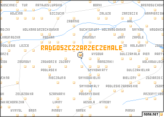 map of Radgoszcz Zarzecze Małe