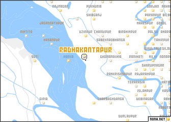 map of Rādhākāntapur