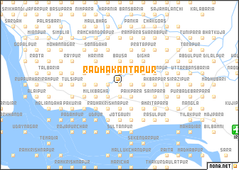 map of Rādhākāntapur