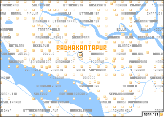 map of Rādhākāntapur