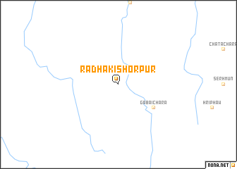 map of Rādhākishorpur