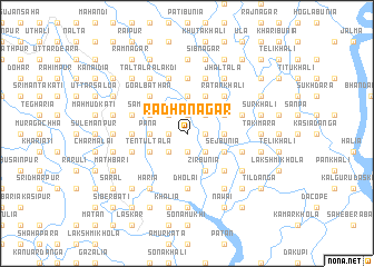 map of Rādhānagar